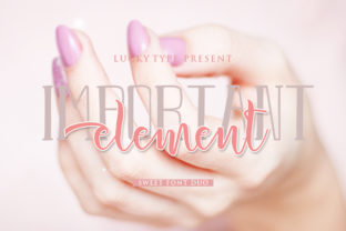 Important Element: A Modern Script Typeface for Editorial Elegance